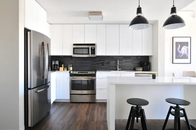 Finished kitchen remodel with dark cabinets